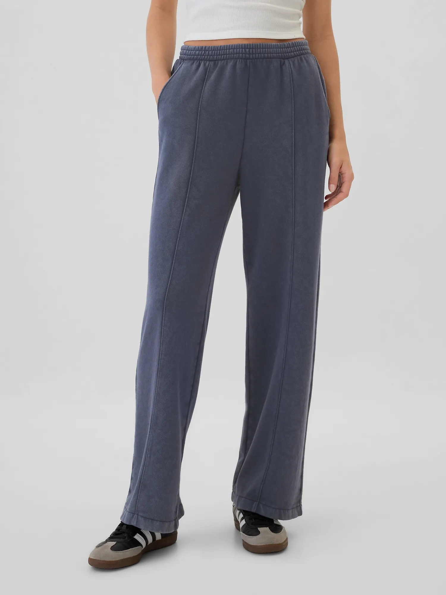 Seamed Wide-Leg Trousers