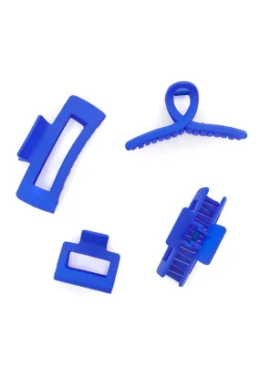 royal blue claw clip set of 4