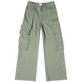 Shrimps Women's Wide Leg Cargo Trousers in Chive & Cream