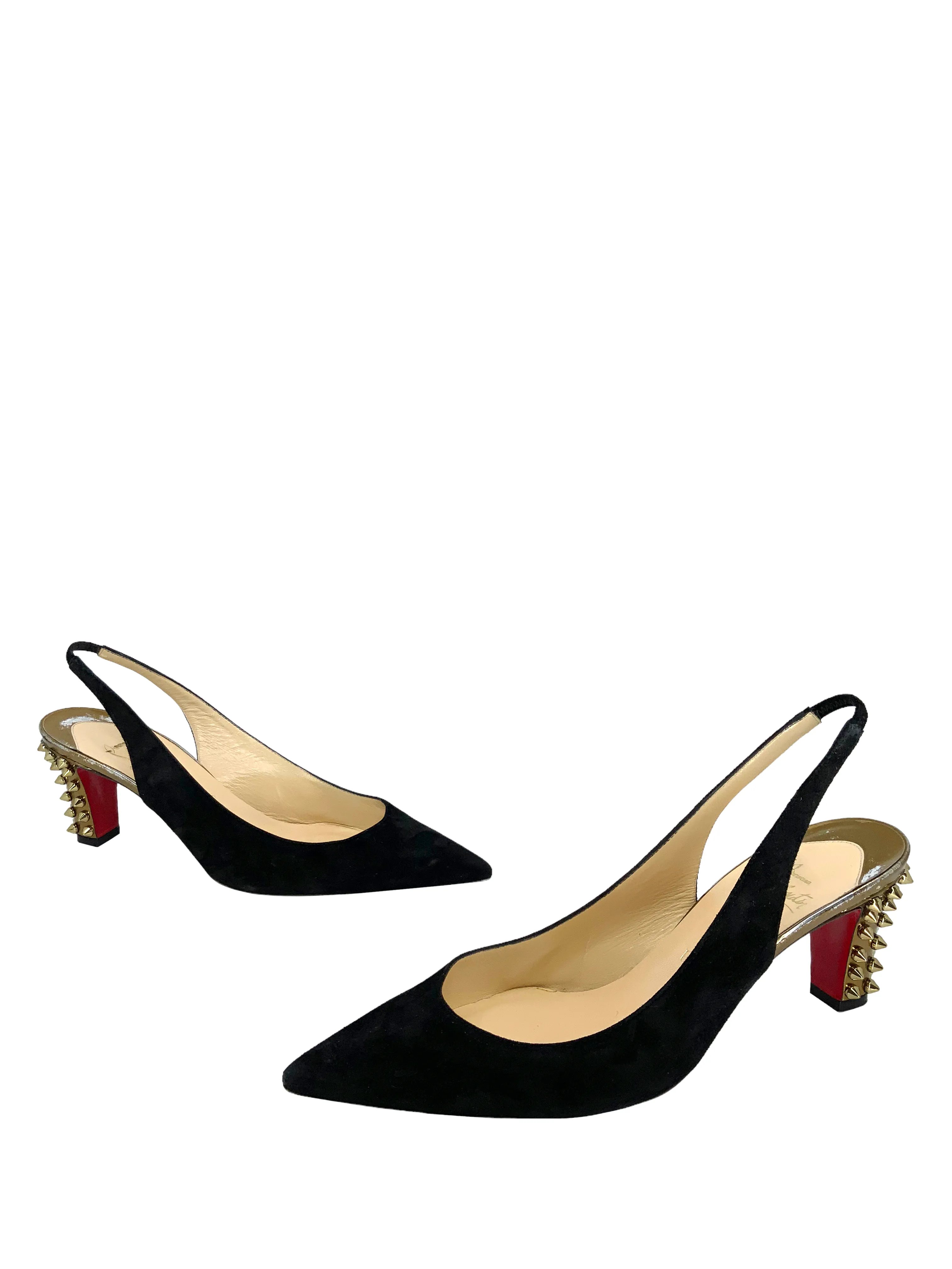 Gianvito Rossi Satin Slingbacks with Pointed Toe in Size 9