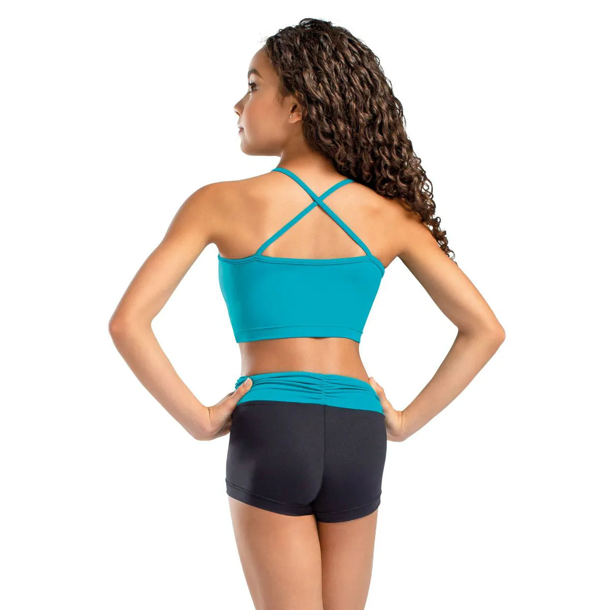 Emerald Green Nika Dance Top with Cross Straps from So Danca