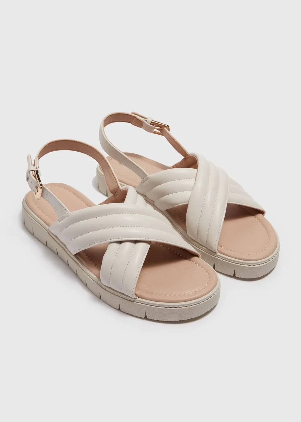 Stone Cross Strap Sandals by Soleflex