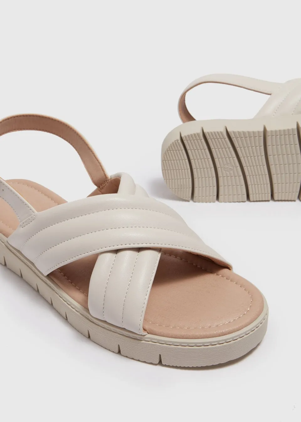 Stone Cross Strap Sandals by Soleflex