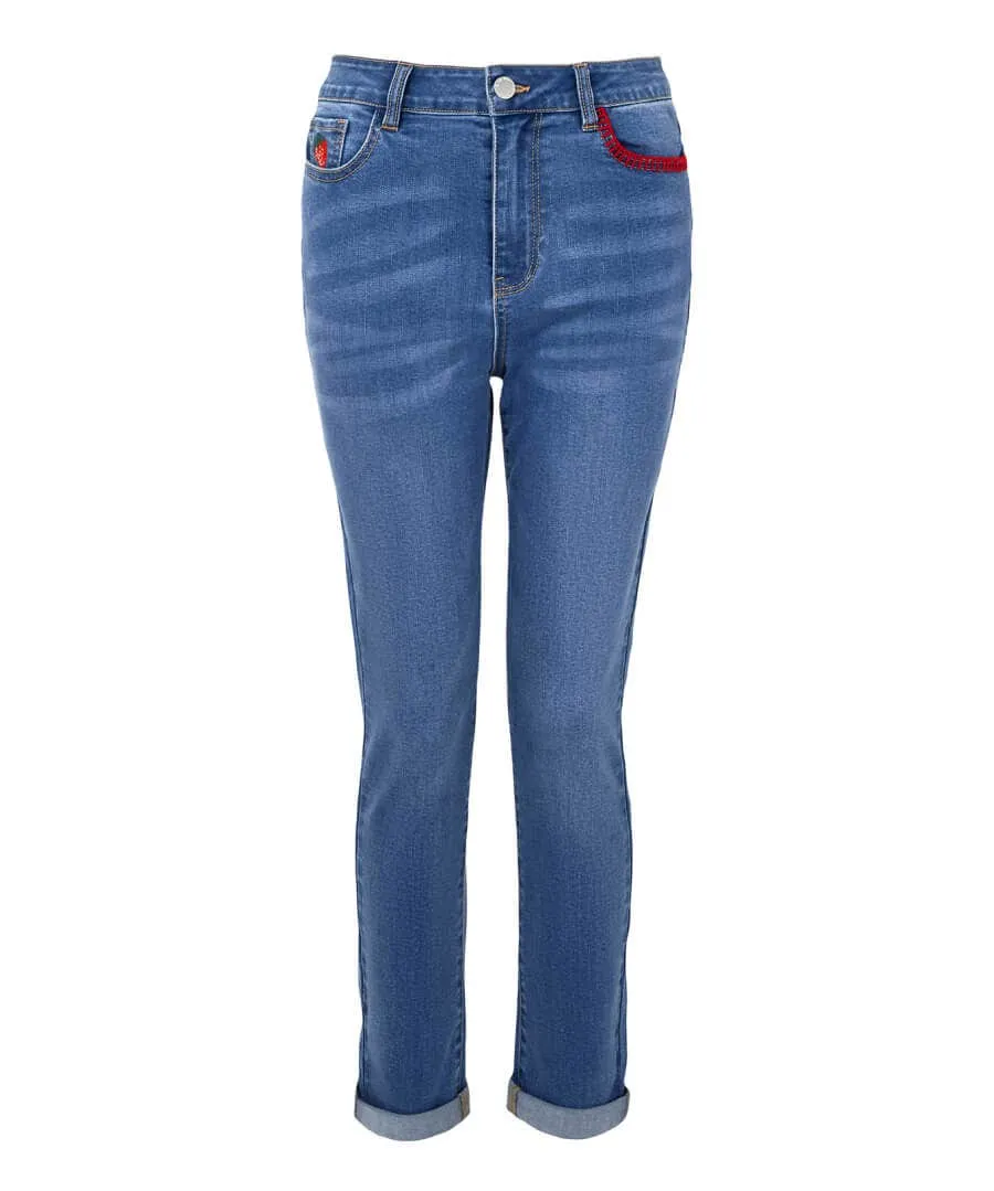 Strawberry Delight Crop Jeans