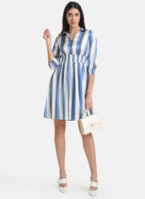 Striped Smocked Mini Dress