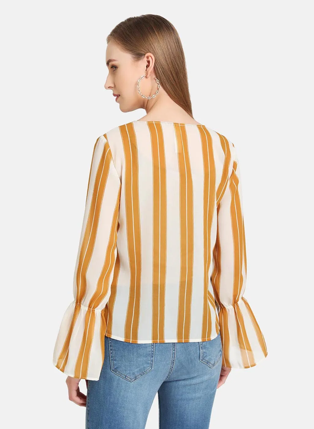 Striped Smocked Shirt