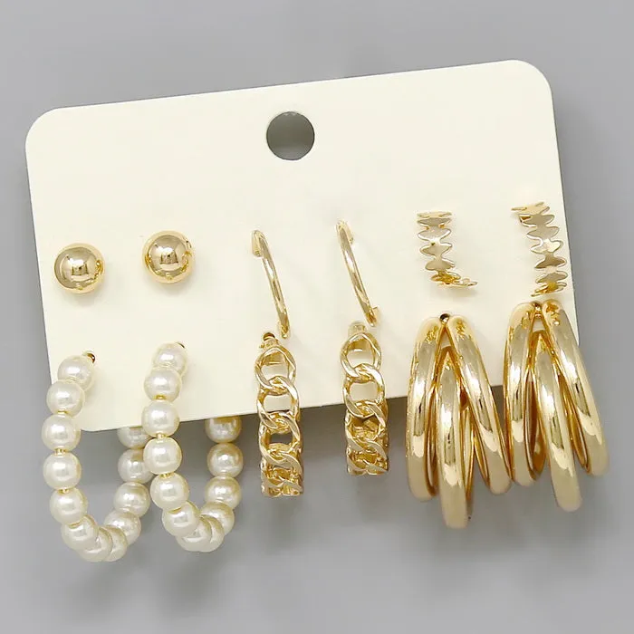 Stud & Hoop Assorted Earring Set