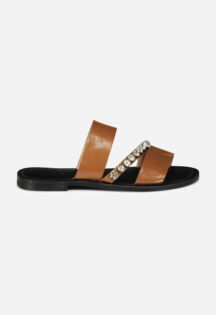 Stud Embellished Multi Strap Sandals