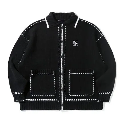 Romantic Crown studded oversized logo cardigans