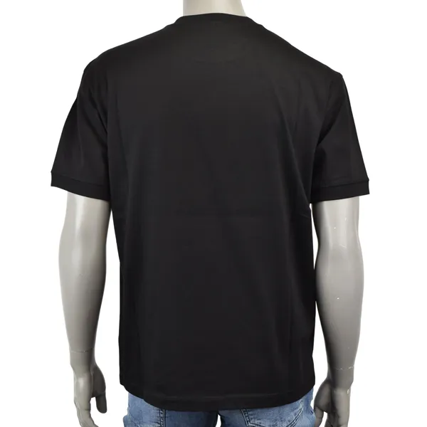 Emporio Armani crew neck studded cotton logo shirt