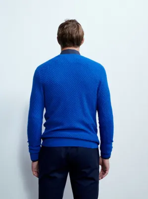 Studio Edit Cobalt Cable Knitted Jumper | Men | George at ASDA