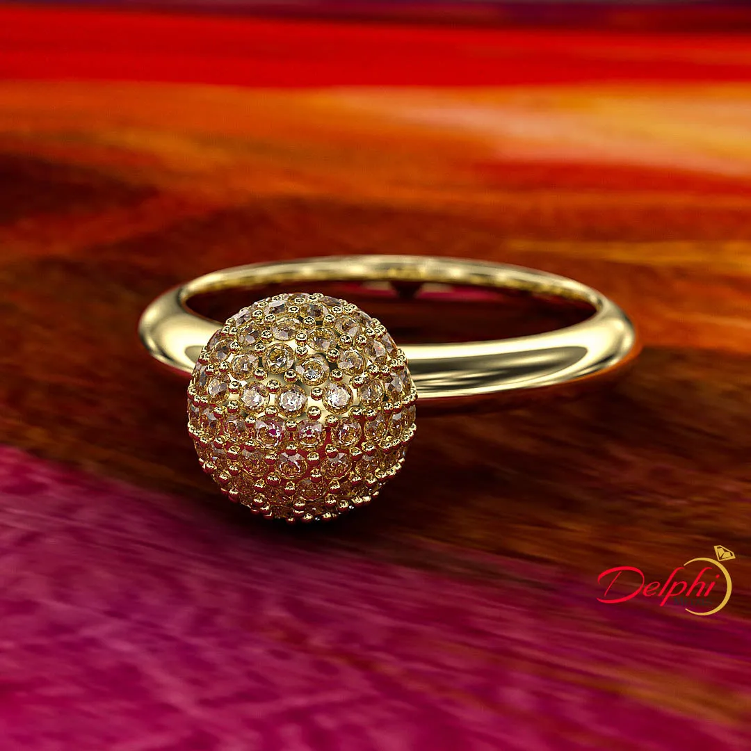 Carat Diamond Ball Gold Ring