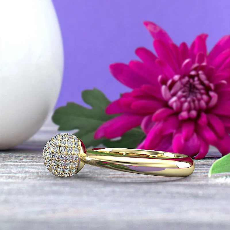 Carat Diamond Ball Gold Ring