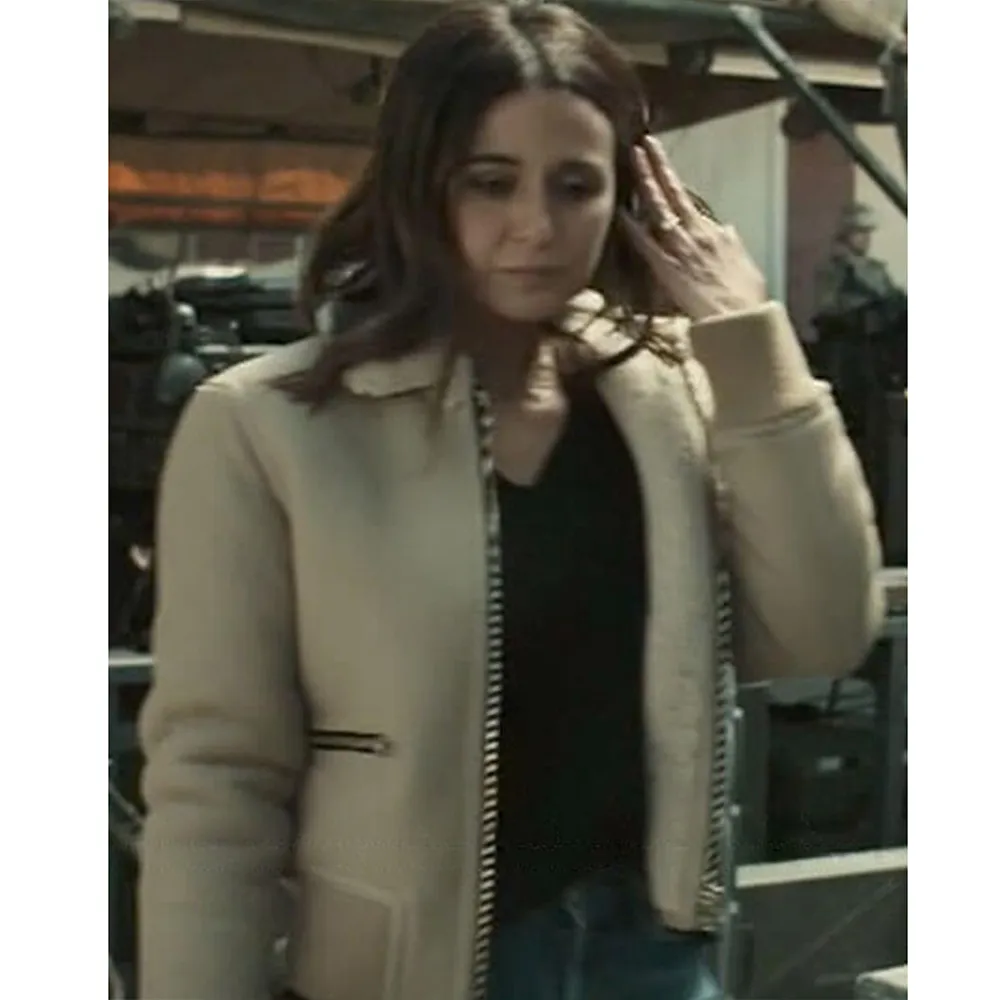 Superman Lois Emmanuelle Chriqui Shearling Leather Jacket