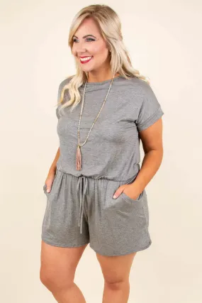 Sweet Saturday Romper Charcoal