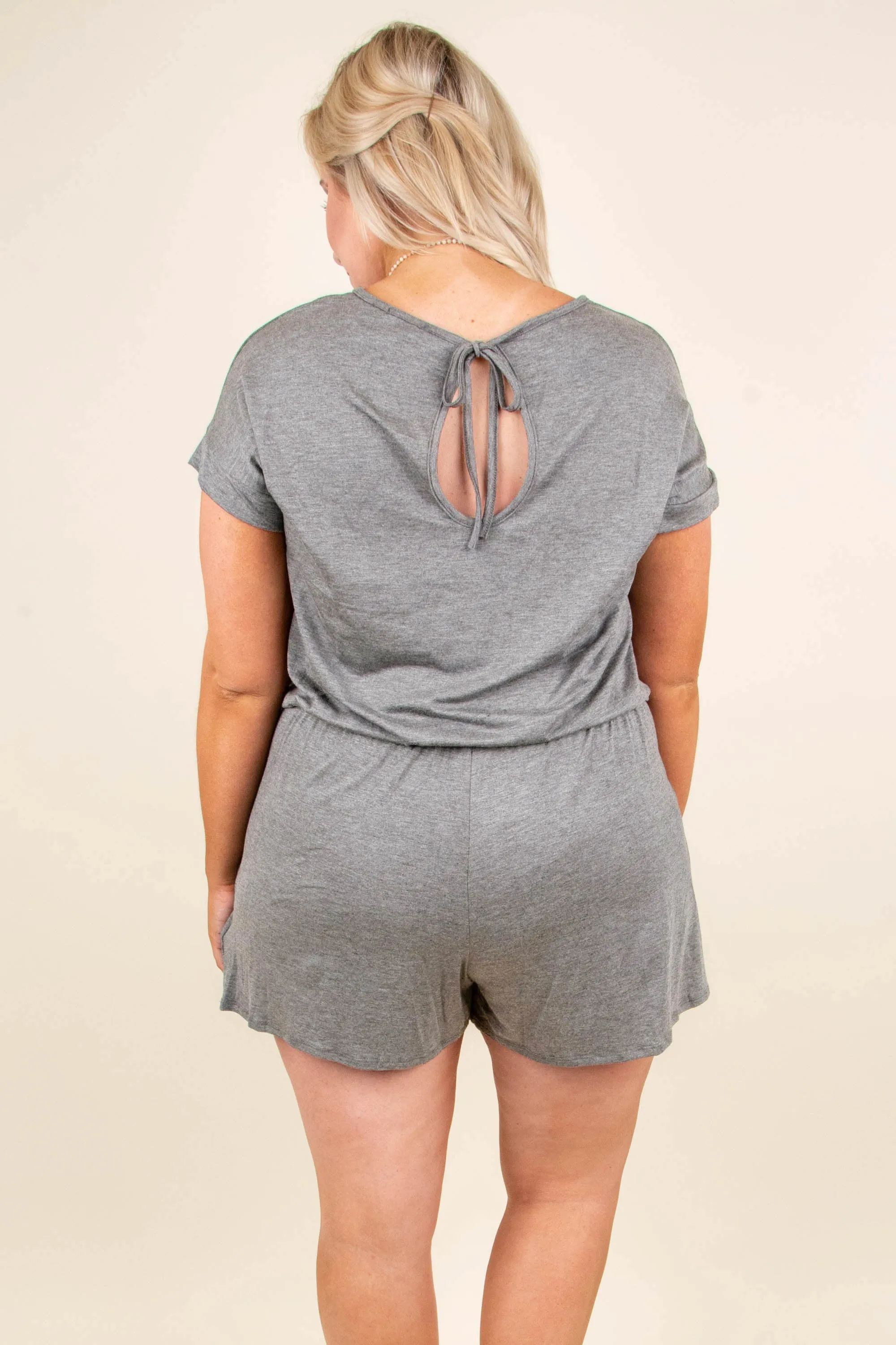 Sweet Saturday Romper Charcoal