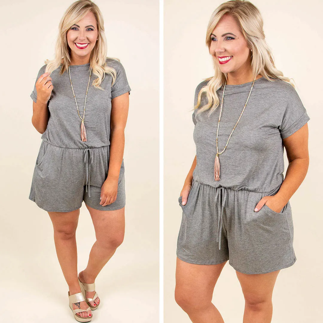 Sweet Saturday Romper Charcoal