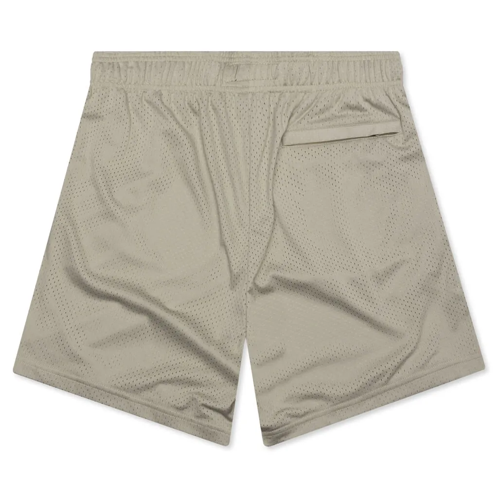 Tan Mesh Sports Shorts