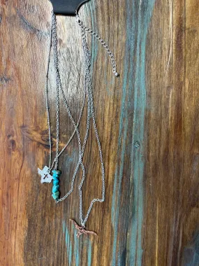 Copper Longhorn Texas Necklaces