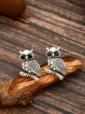 The Owl on a Branch - Tiny Trinket Earrings