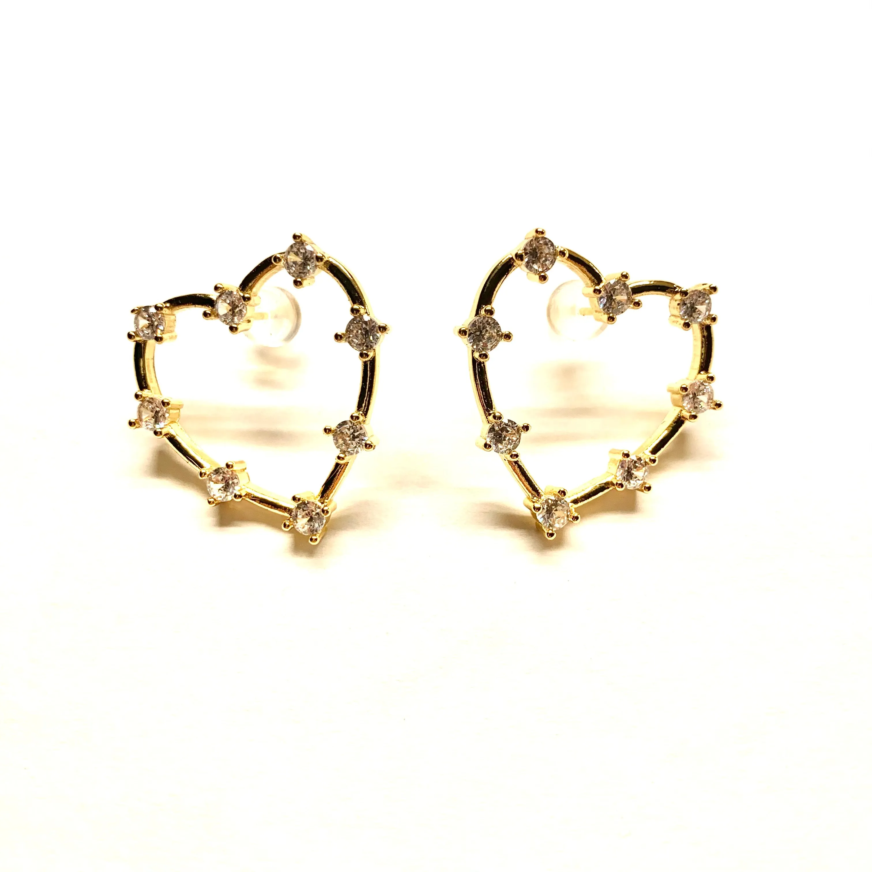 Cz Heart Earrings