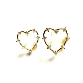 Cz Heart Earrings