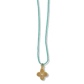 Chic TIA Necklace with Gold Turquoise Beads