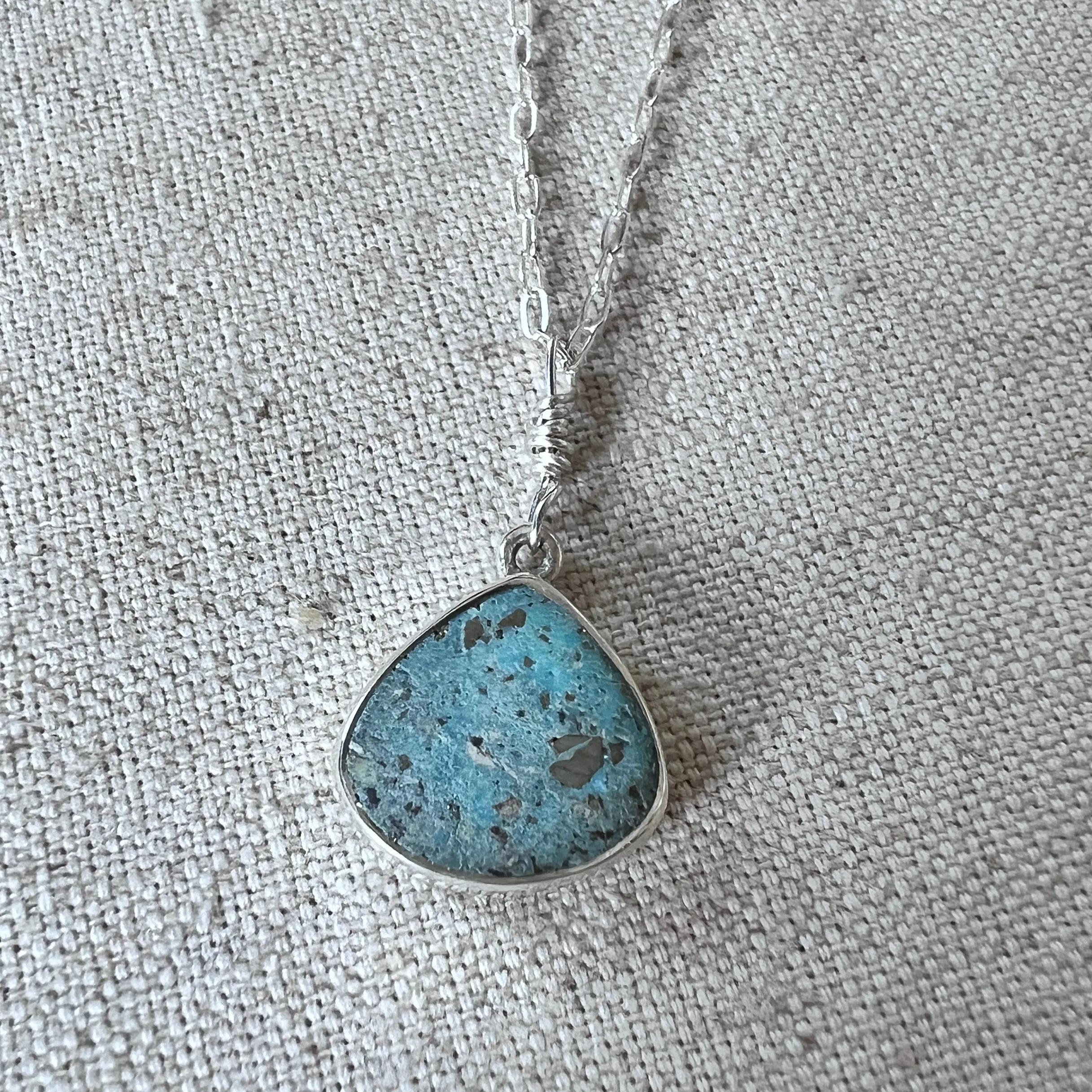 Turquoise Tear-Shaped Pendant