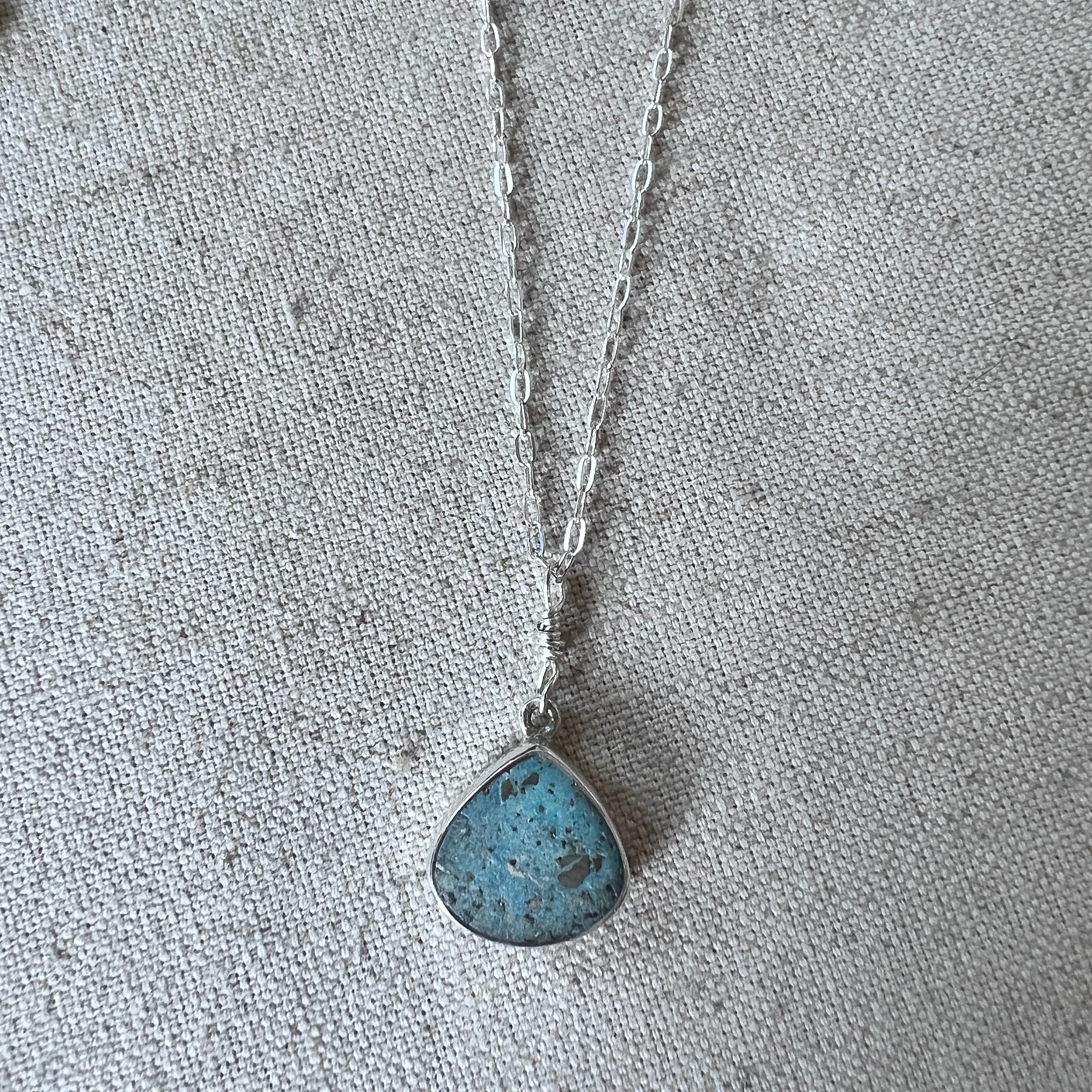 Turquoise Tear-Shaped Pendant