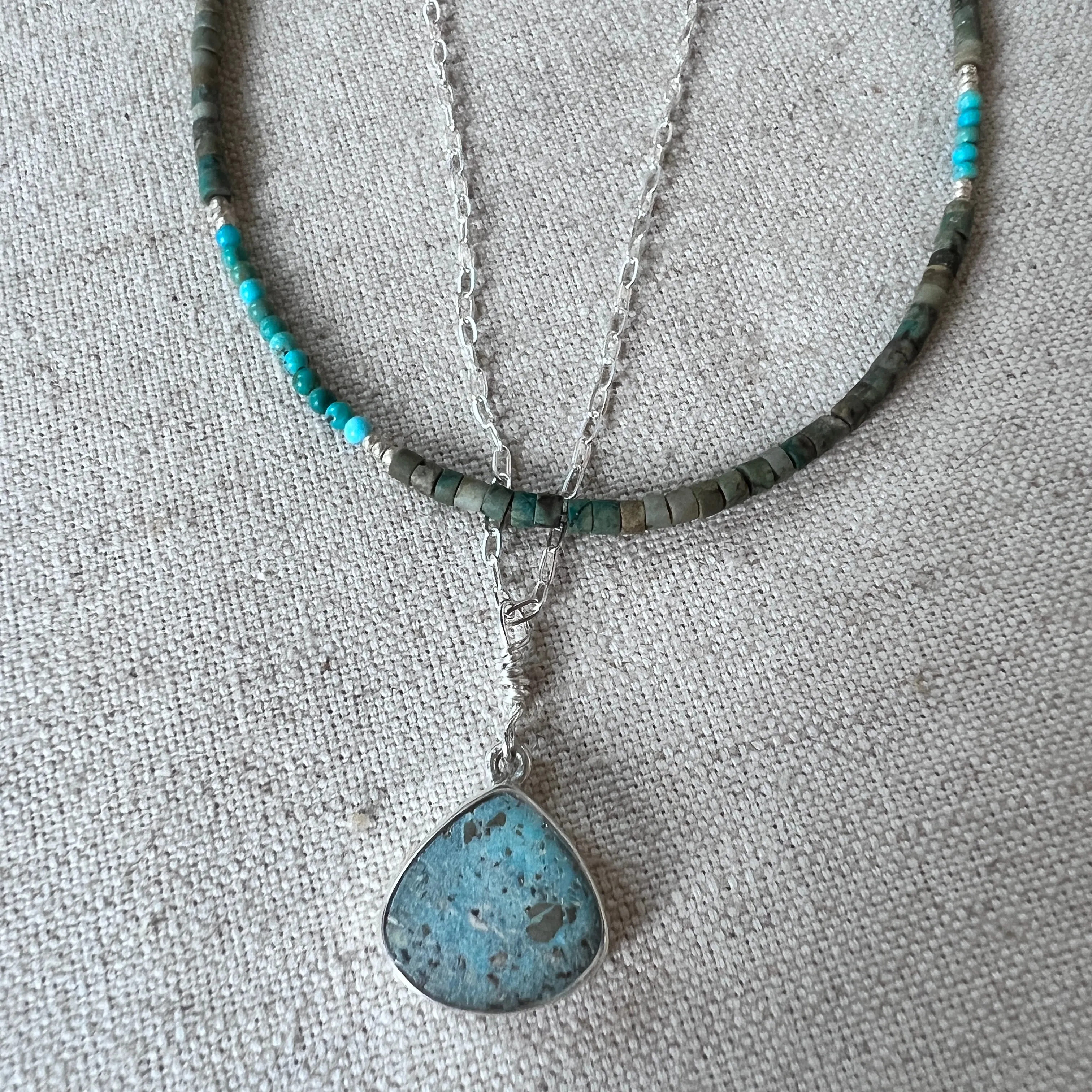 Turquoise Tear-Shaped Pendant