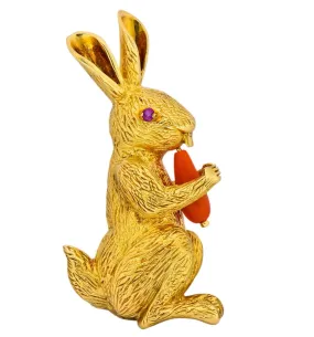 Vintage Rabbit Brooch