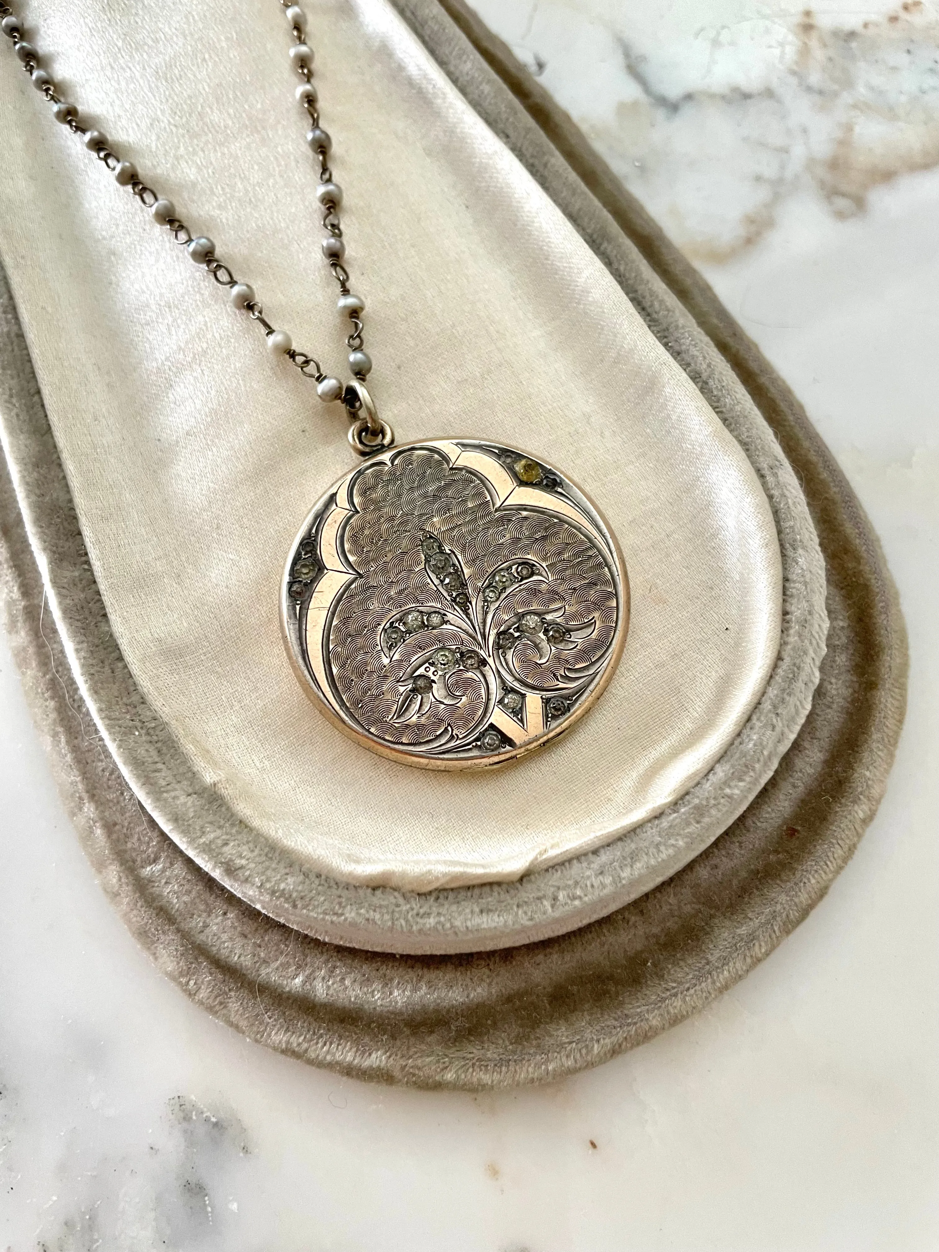 1900s Fleur de Lis Locket