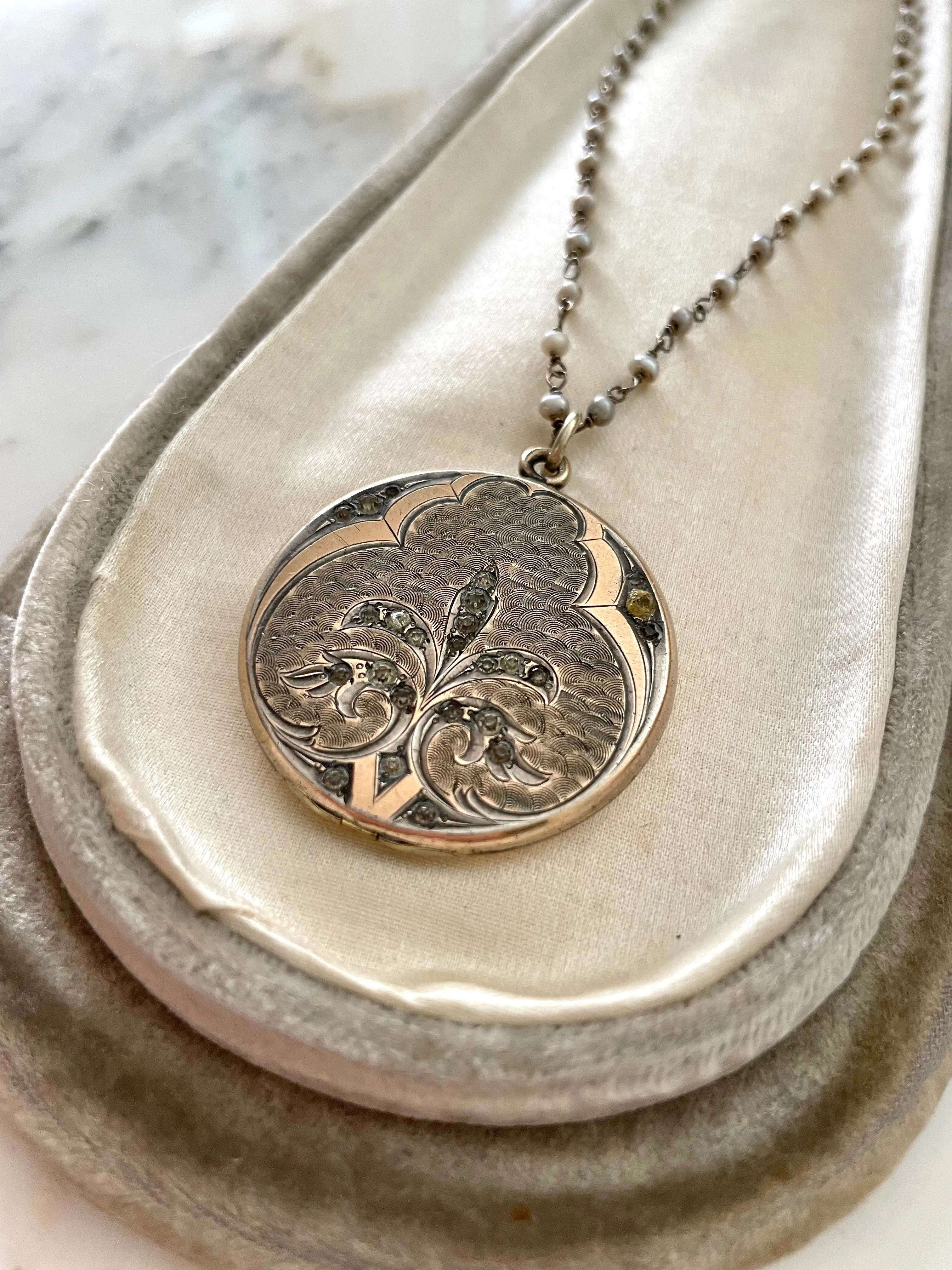 1900s Fleur de Lis Locket