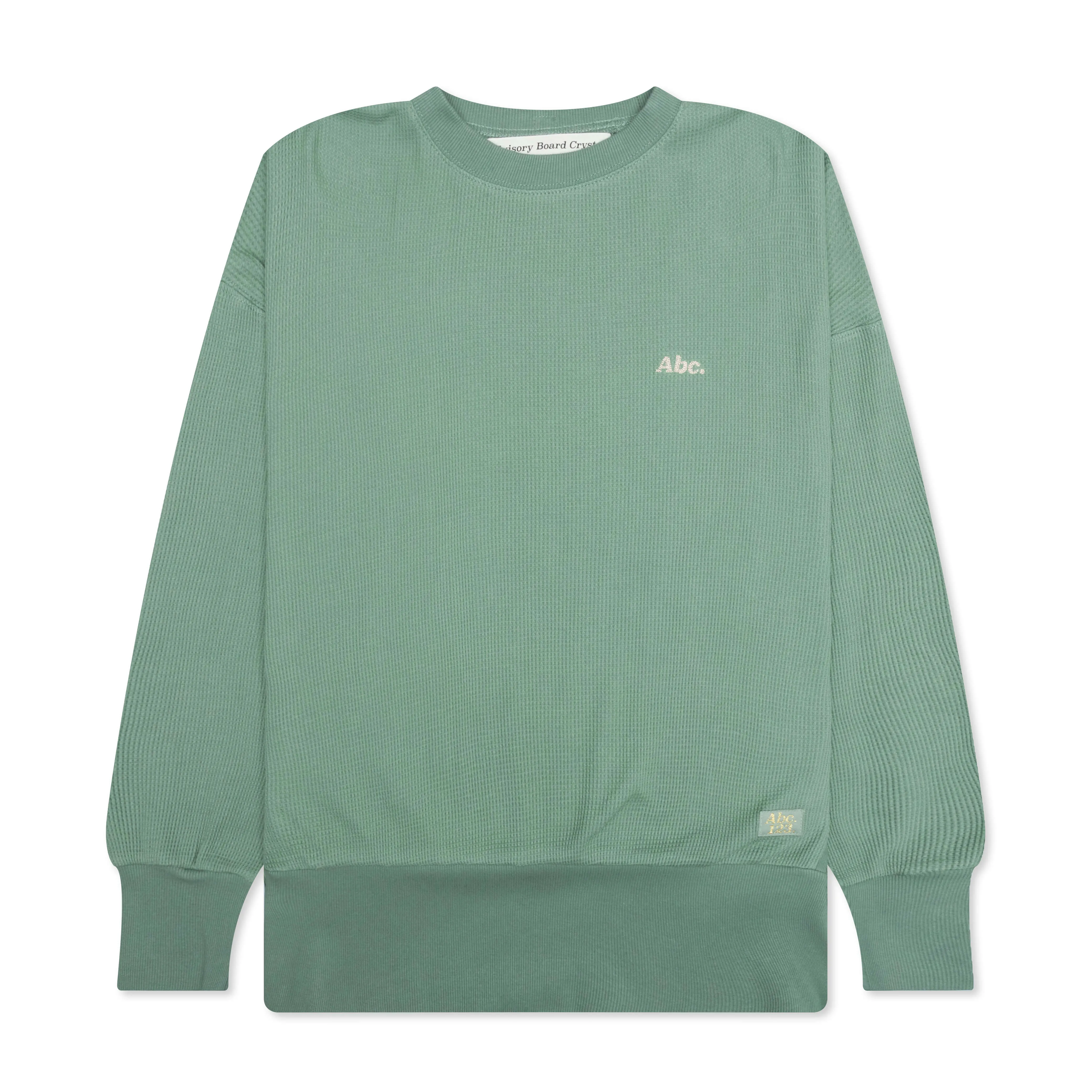 Waffle Neck Sweater in Green