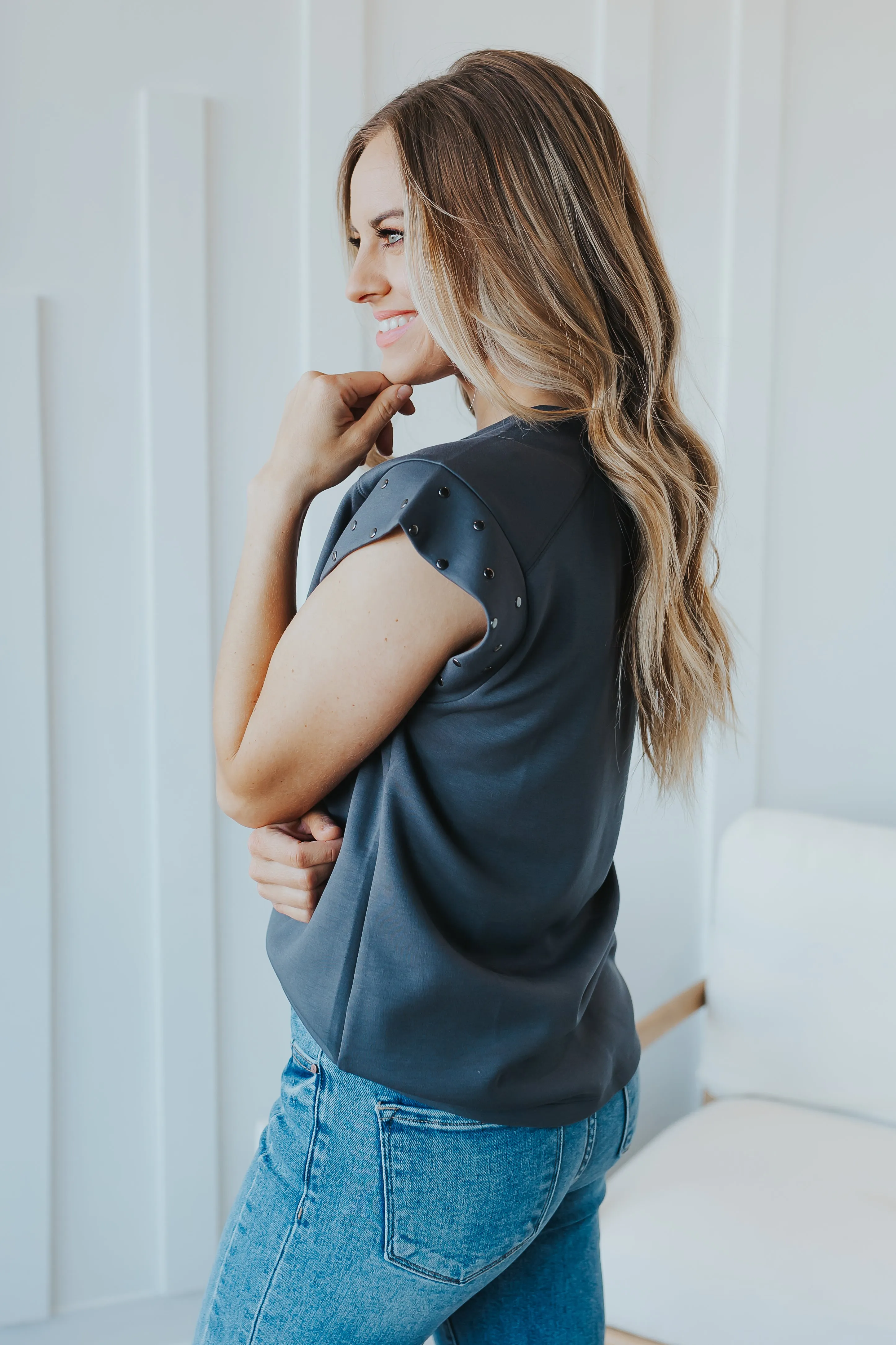 Studded Blouse by White Lion