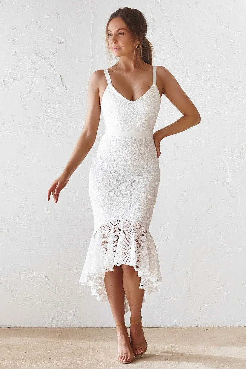 White Liana Midi Dress