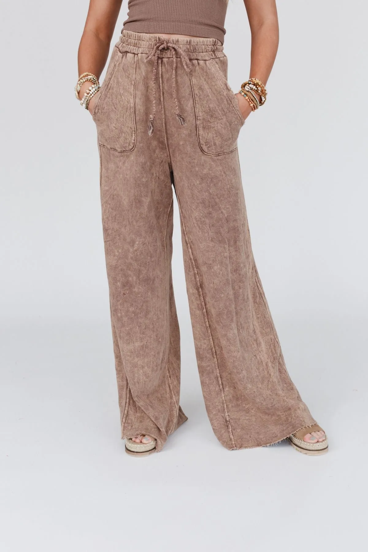 New Mocha Wide Leg Pants for Relaxing Robin