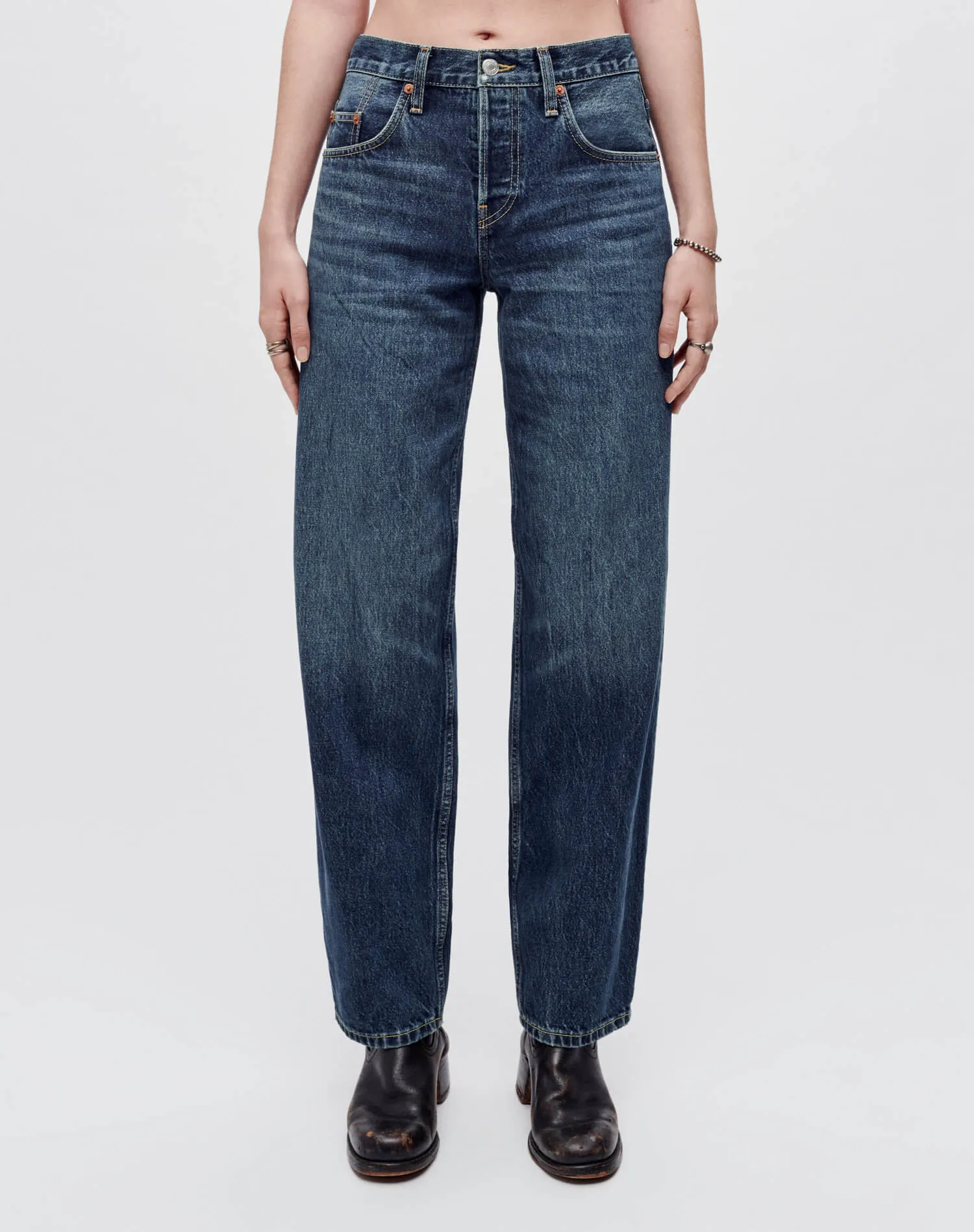 Whiskey Indigo Wide Taper Jeans