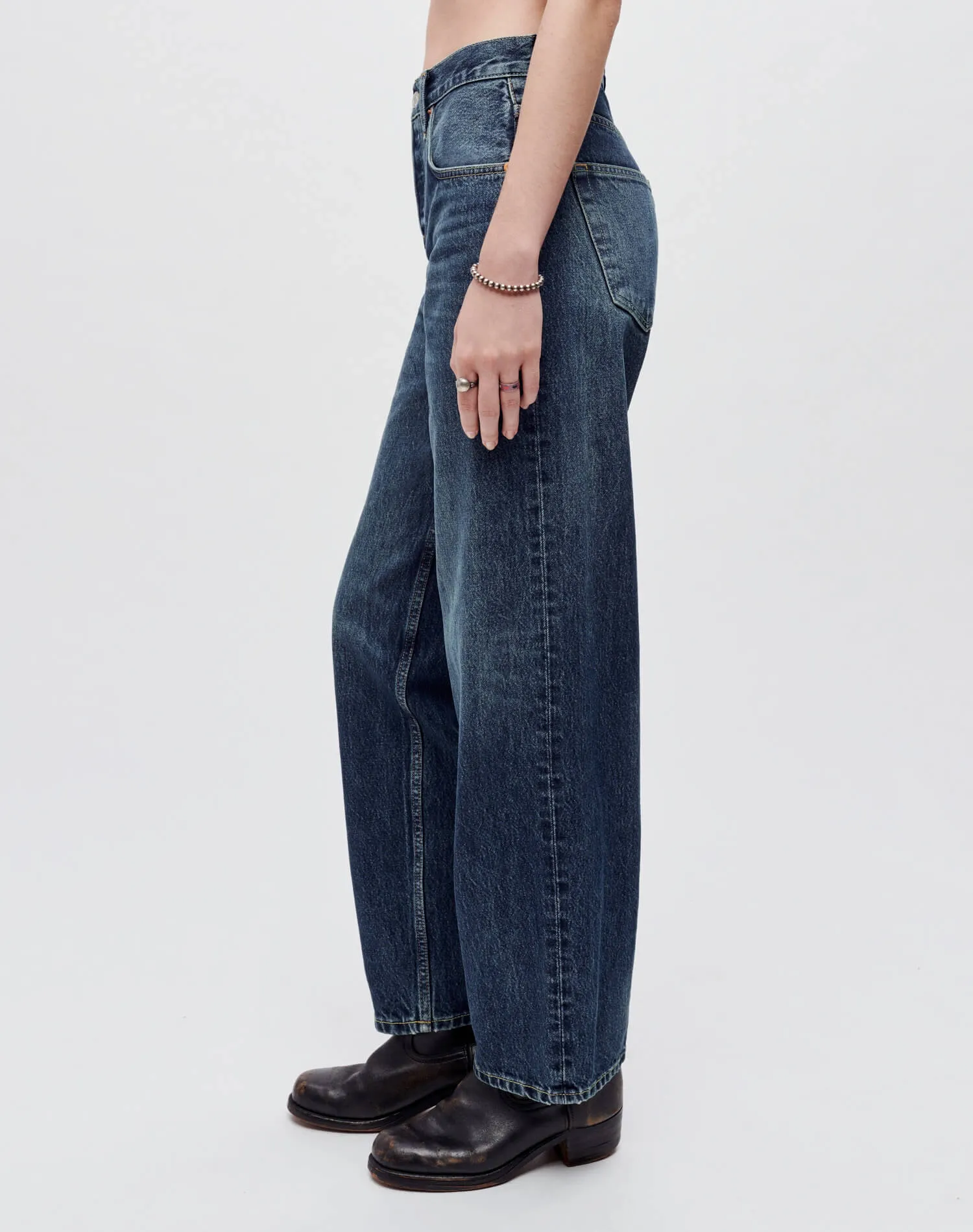 Whiskey Indigo Wide Taper Jeans