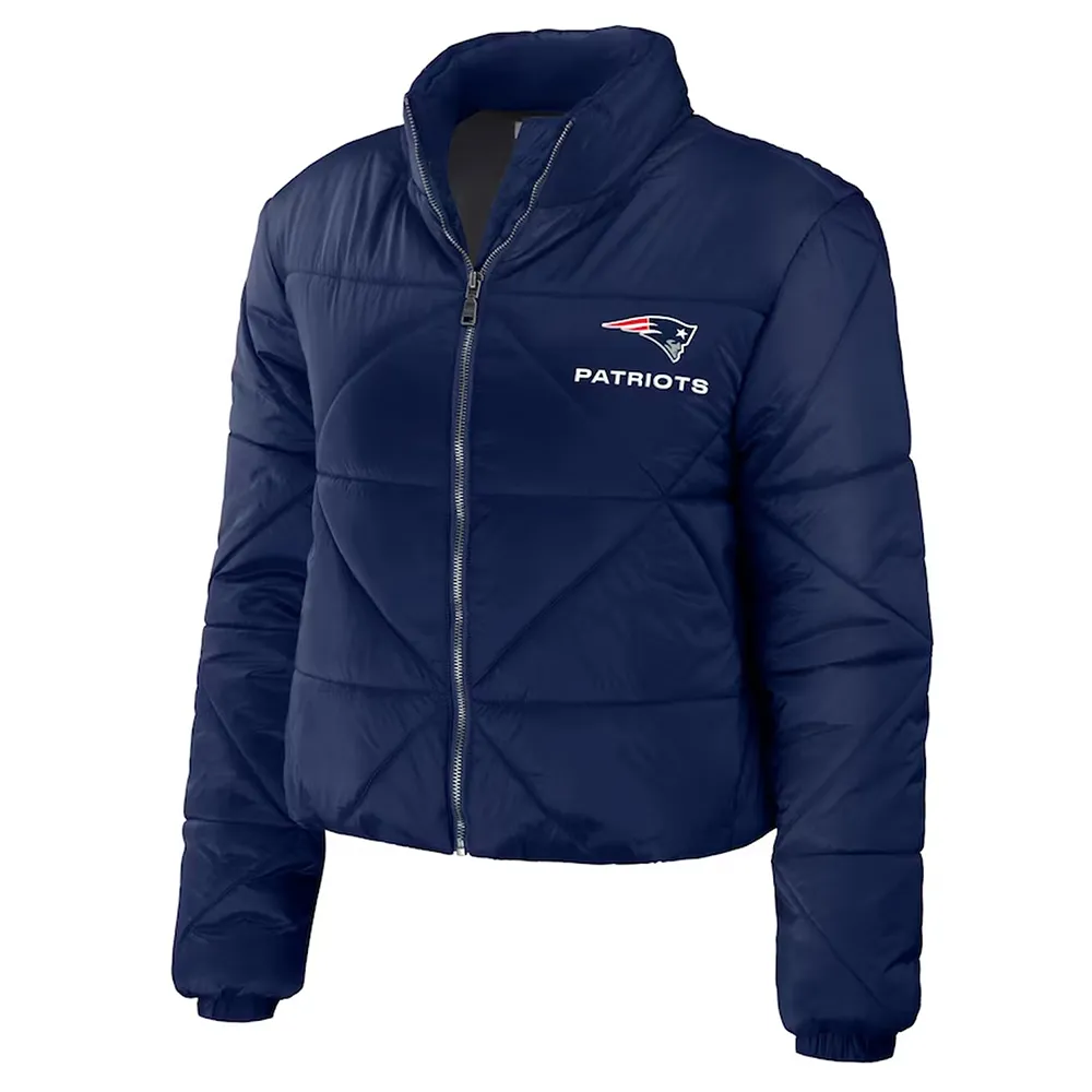 New England Patriots Women's Cropped Puffer Jacket