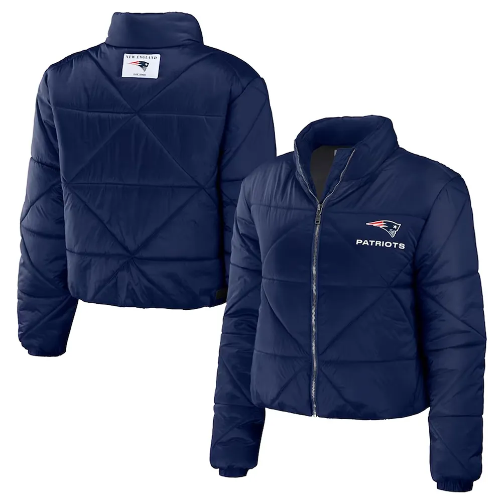 New England Patriots Women's Cropped Puffer Jacket