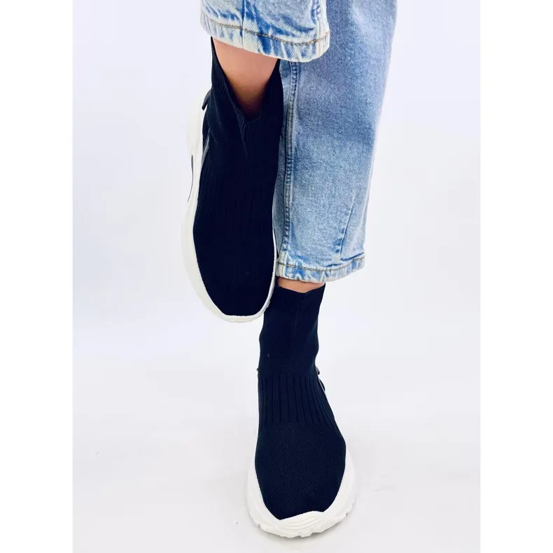 Black Sock Ankle Boots by Gina