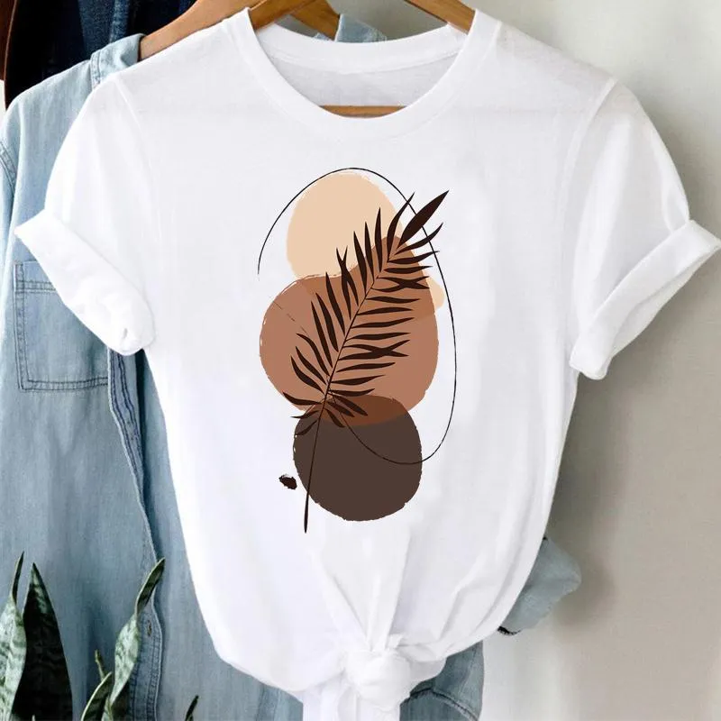 Trend T-shirt Plant Print Women Graphic Tee