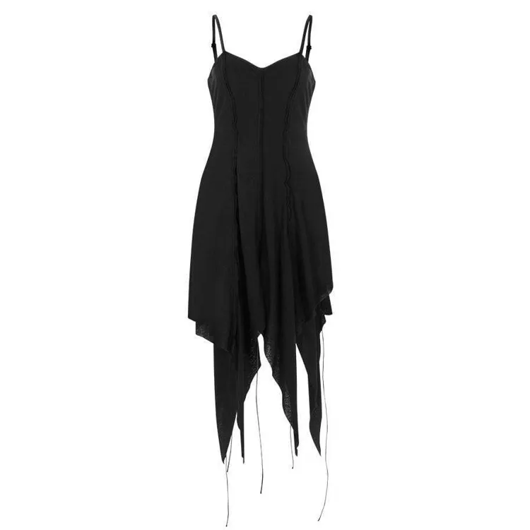 Irregular Hem Ruched Slip Dresses for Women