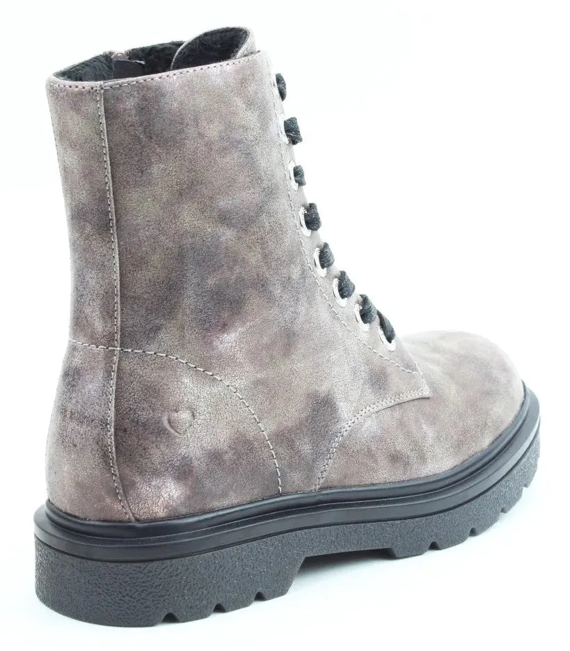 Marble Print Womens Ankle Boot