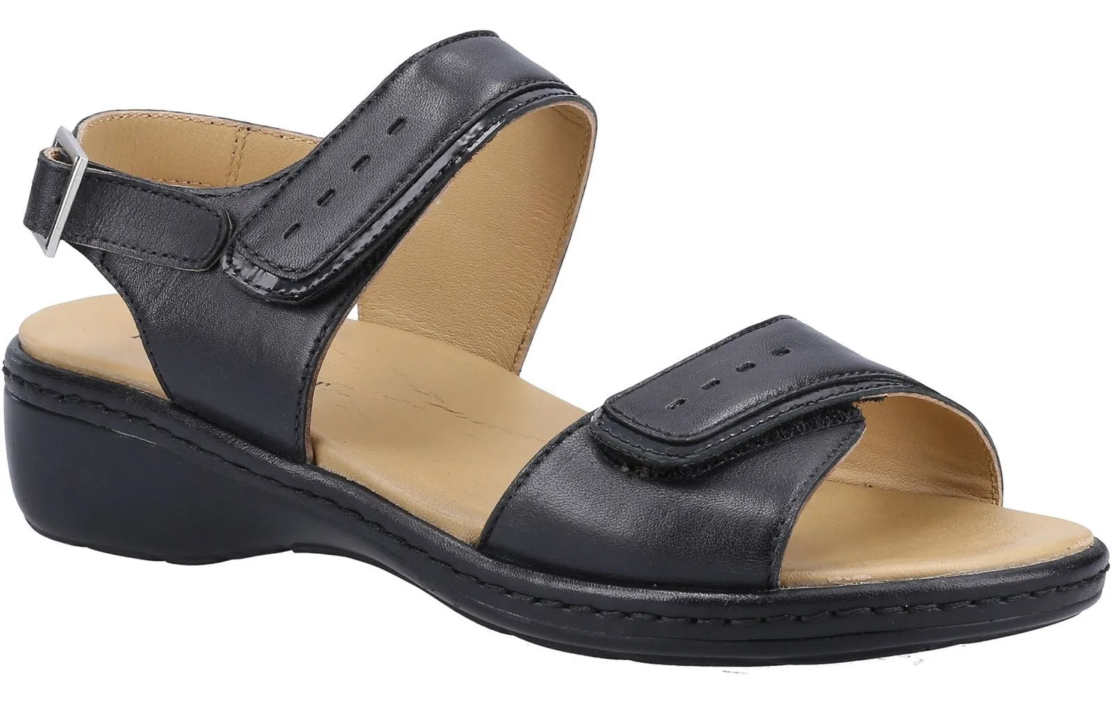 Women's Leather Sandals with Touch Fastening