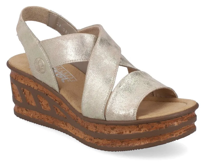 68160-62 Leather Wedge Sandal