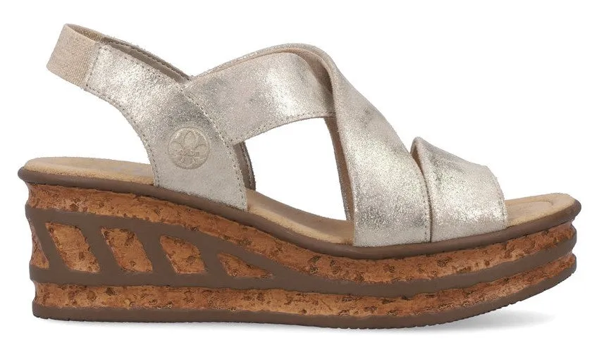 68160-62 Leather Wedge Sandal