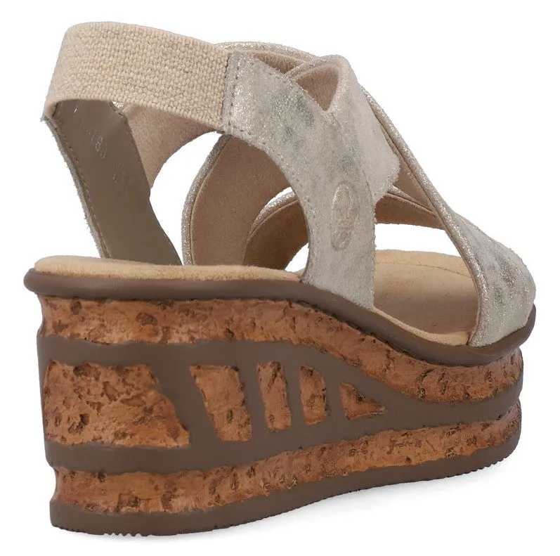 68160-62 Leather Wedge Sandal