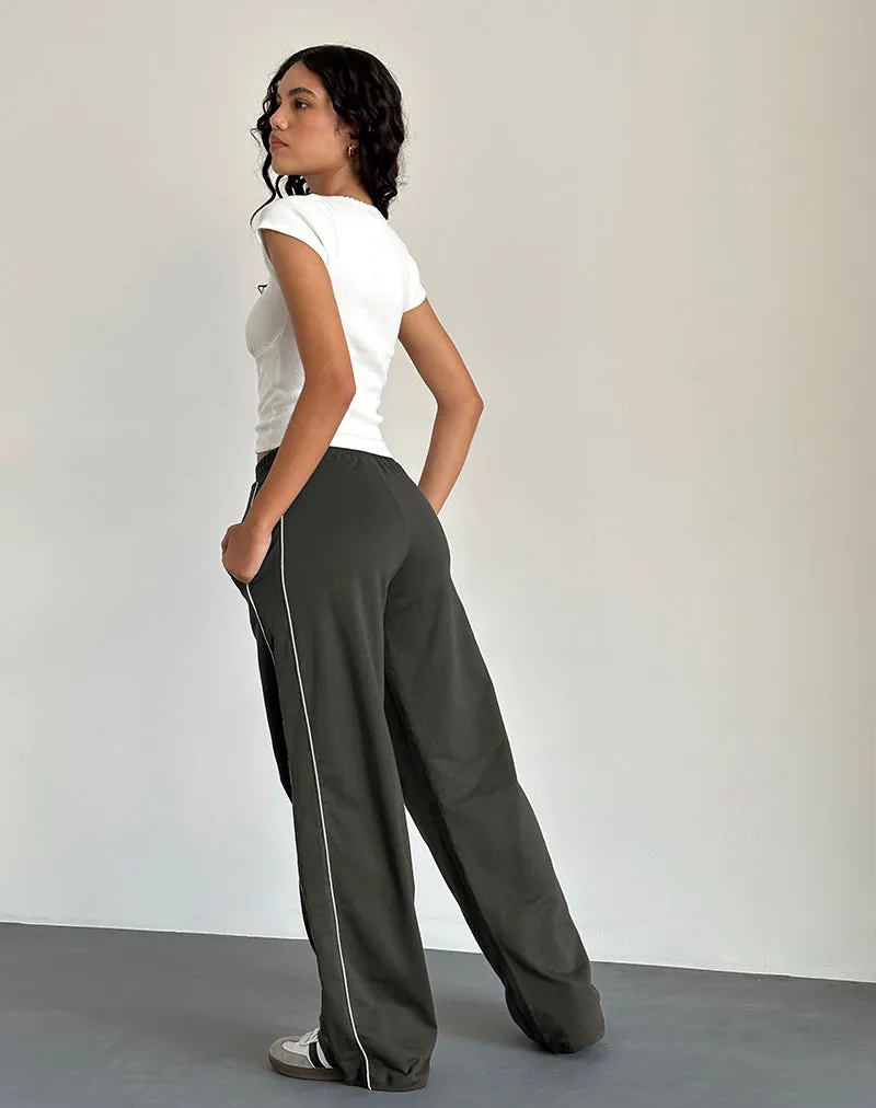 Women's Sakaria Wide Leg Trouser in Tailoring Charcoal